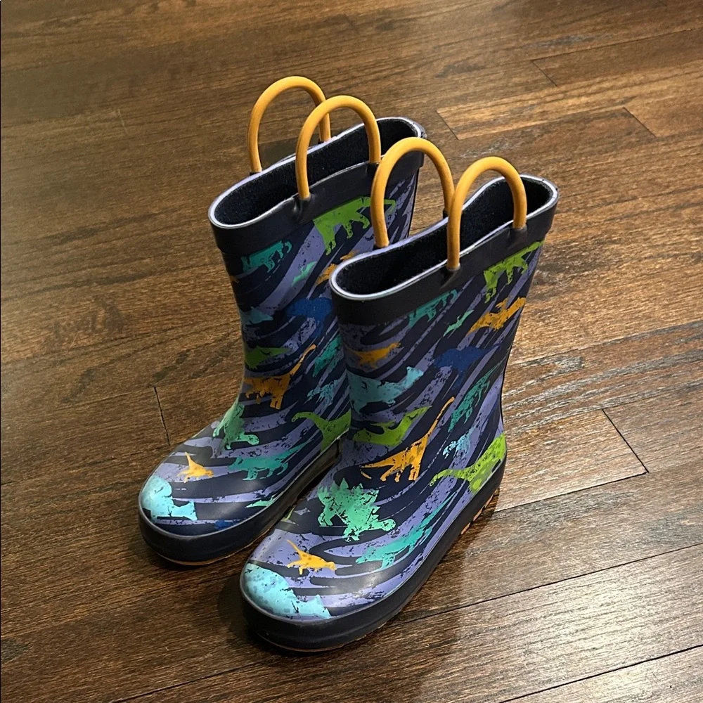 Kids' Colorful Dinosaur Rain Boots Size 6